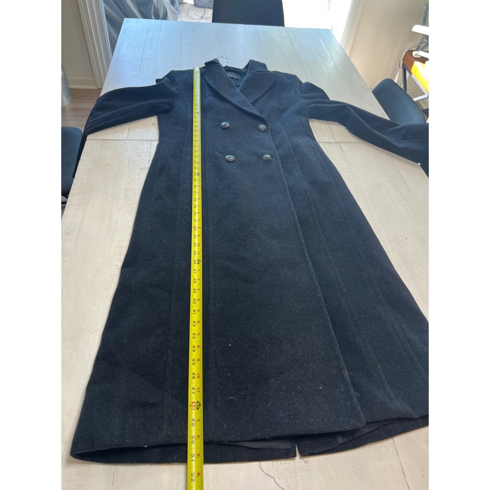 NWT Jones New York Cashmere Wool Blend Maxi Coat Charcoal Black Womens 14 - Picture 9 of 9